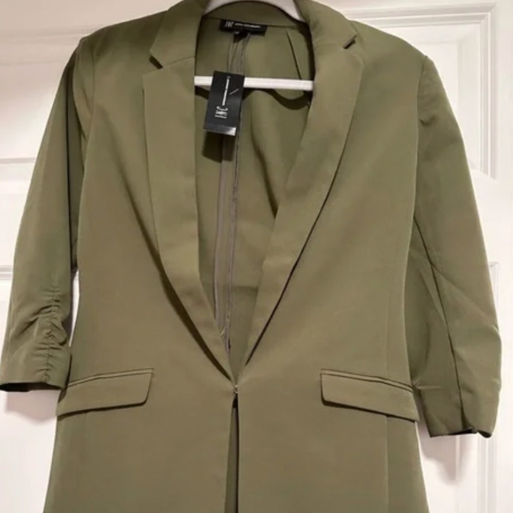 International Concepts Women's Blazer in Olive Green Size PM